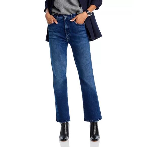 Mother The Hustler High Rise Flare Leg Ankle Jeans 26 Heirloom Blue Classic Fall - Picture 1 of 6